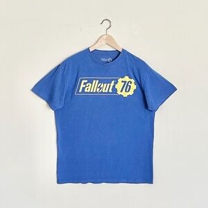 Bethesta Fallout 76 Logo Blue T Shirt Adult size Large